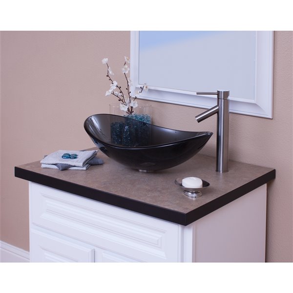 Novatto Dalyss Single Lever Handle Faucet - 12.5-in - Brushed Nickel