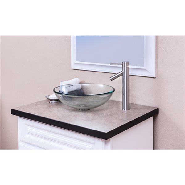Novatto Dalyss Single Lever Handle Faucet - 12.5-in - Brushed Nickel