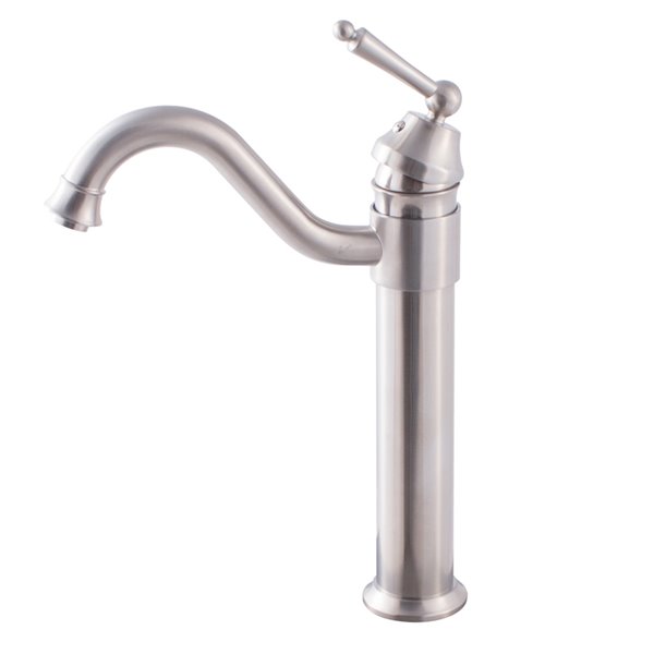 Novatto Century Single Lever Handle Faucet - 12.75-in - Brushed Nickel