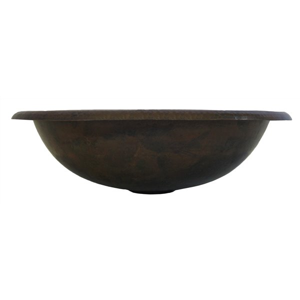 Novatto Cordoba Oval Drop-In Sink - 11-in - Hammered Antique Copper/Oil Rubbed Bronze