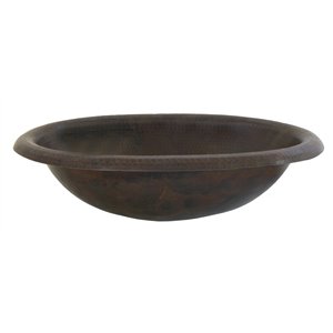 Novatto Cordoba Oval Drop-In Sink - 11-in - Hammered Antique Copper/Oil Rubbed Bronze