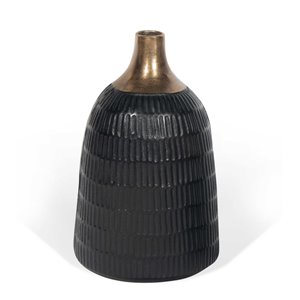 Gild Design House Mavis Large Decorative Metal Vase - Black
