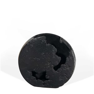 Gild Design House Atlas Small Decorative Metal Vase - Black - 8-in