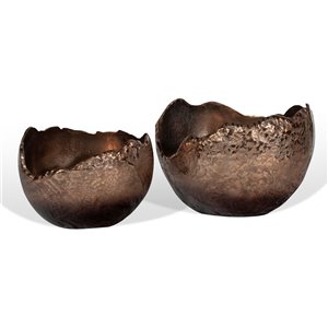 Gild Design House Terra Decorative Bowls - Copper/Bronze - 11-in - Set of 2