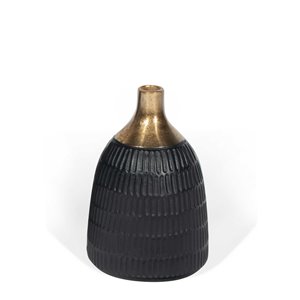 Vase décoratif en métal Mavis Gild Design House, noir, 9 po