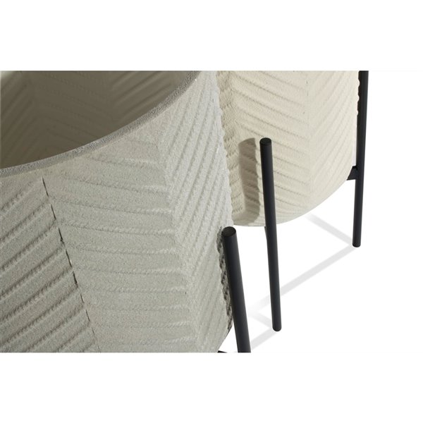 Gild Design House Ginkgo Decorative Metal Floor Planters - Set of 2