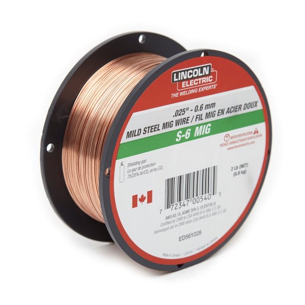 Lincoln Electric S-6 MIG Wire - 0.025-in - 2 lb