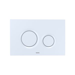 TOTO Round Button Push Plate for DuoFit In-Wall Tank System, White Matte