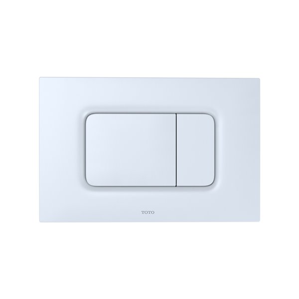 TOTO Rectangle Push Button Plate for DuoFit In-Wall Tank System, White Matte