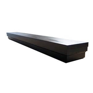 Elements Roman Contemporary Mantel Shelf for Fireplace - Expresso - 60-in