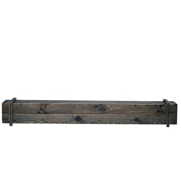 Elements Cavalli Rustic Mantel Shelf  Rustic  Earth-friendly - Brown and Black - 45-in