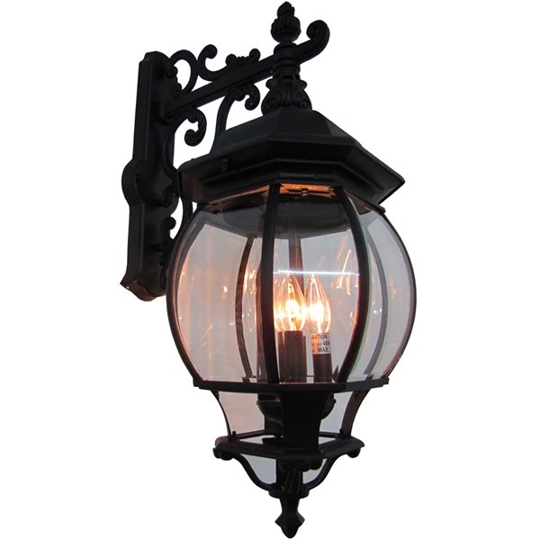 Applique murale extérieure Classico AC8491BK d'Artcraft Lighting, 16 po x 11 po x 29,5 po, noir