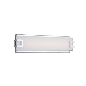 Artcraft Lighting Hampstead Vanity Light  AC7320CH - 3-in x 5-in x 18.25-in - Chrome and Opal Glass