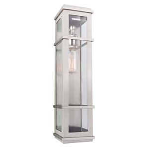 Luminaire extérieur Granger Square SC13112SS d'Artcraft Lighting, 4,75 po x 5,25 po x 20 po, acier inoxydable