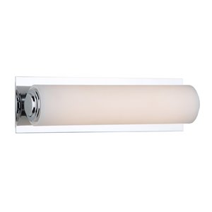 Luminaire vanité de salle de bain Oasis d'Artcraft Lighting AC7380CH, 3,5 po x 3 po x 12 po, chrome et verre opale