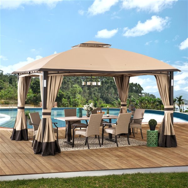 Sunjoy Semi-permanent Steel Gazebo 