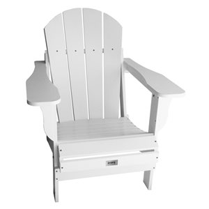 Chaise Adirondack pliante pour adulte My Custom Sports Chair, blanc