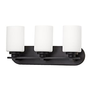 Russell Lighting Vanity 3-Light Wall Sconce - Java Gold - 9-in x 24-in