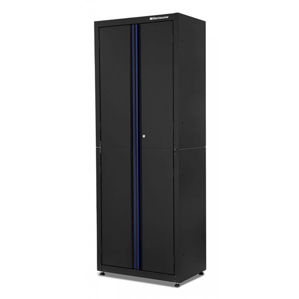 Montezuma Garage Tall Cabinet - 2-Door - Black - 30.5-in x 18-in x 81-in
