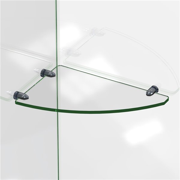 Étagère d'angle en verre pour douche DreamLine - bronze huilé - 12 po x 8 po