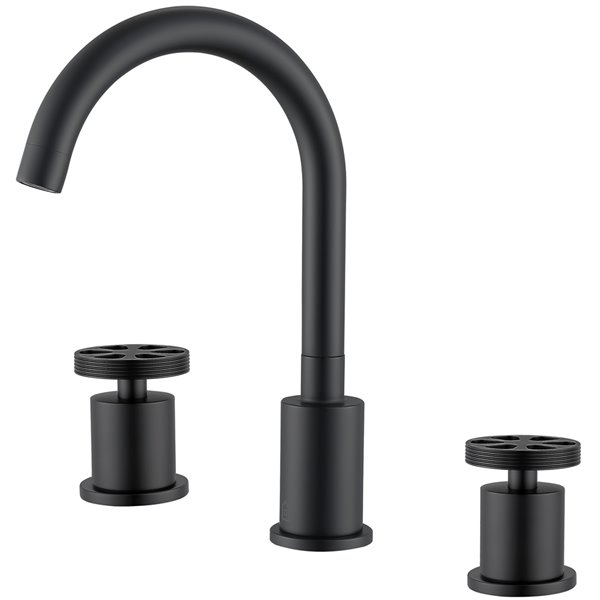 Ancona Nova Series Widespread Bathroom Faucet in Matt Black finish