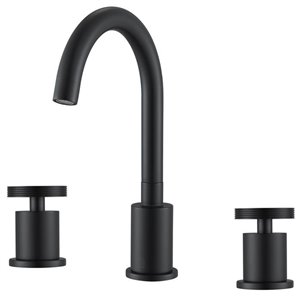 Ancona Nova Series Widespread Bathroom Faucet in Matt Black finish