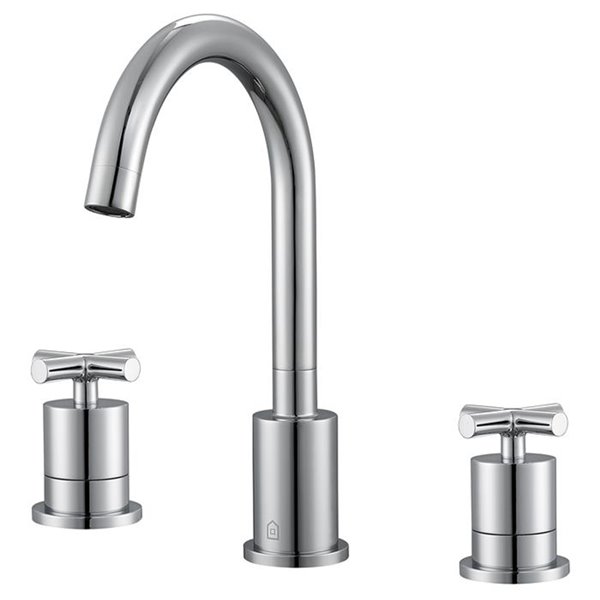 Ancona Ava Series Widespread Cross Handle Bathroom Faucet in Chrome finish