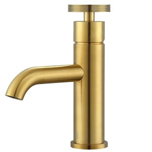 Ancona Nova Series Single Lever Bathroom Faucet in Brushed Titanium Gold 