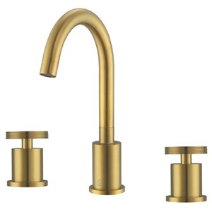 Ancona Nova Series Widespread Bathroom Faucet in Brushed Gold finish