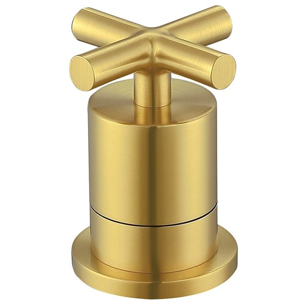 Ancona Ava Series Widespread Cross Handle Bathroom Faucet in Brushed Gold finish