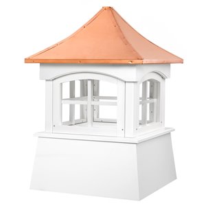 Good Directions Windsor Vinyl Cupola with Copper Roof - 22-in x 32-in - White