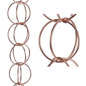 Good Directions Double Link Rain Chain - 8.5-ft - Pure Copper