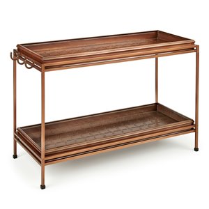 Good Directions Circles Double Boot Tray with Stand - 37.5-in x 16.5-in x 24-in - Copper
