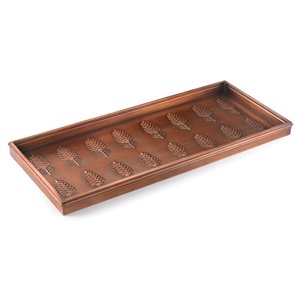 Good Directions Pine Cones Multi-Purpose Boot Tray - 34-in x 14-in x 2-in - Copper