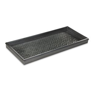 Good Directions Circles Boot Tray - 13-in x 30-in x 2-in - Dark Grey Zinc