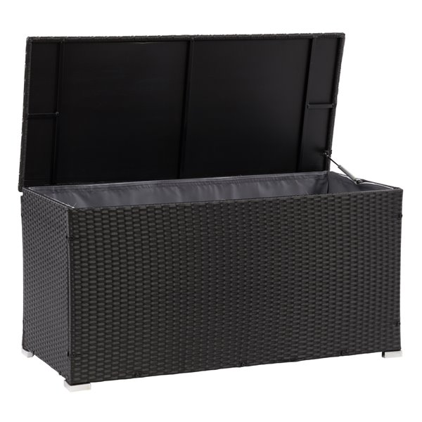 CorLiving Parksville Patio Cushion Box - 21-in x 46-in - Black