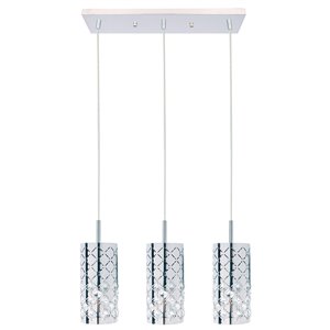 Luminaire suspendu Beldi à 3 lumières de la collection Marsala, noir