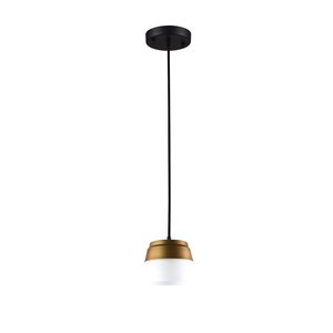 Luminaire suspendu Beldi à 1 lumière de la collection Canaries, noir et or