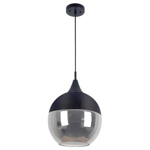 Luminaire suspendu Beldi à 1 lumière de la collection Popoli, noir