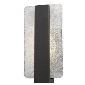 Luminaire DEL extérieur mural à 1 lumière de la collection Naxos, noir, 2.5 po x 11 po x 6 po