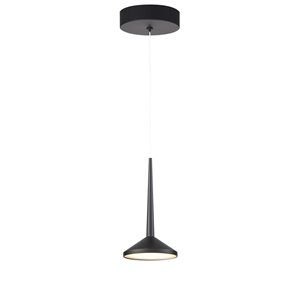 Luminaire DEL suspendu Beldi à 1 lumière de la collection Lucea, noir