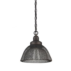 Luminaire suspendu Beldi à 1 lumière de la collection Bali, noir