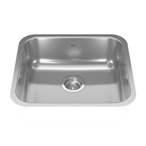Kindred Reginox Undermount Single Bowl Stainless Steel Kitchen Sink - 19.75-in x 17.75-in