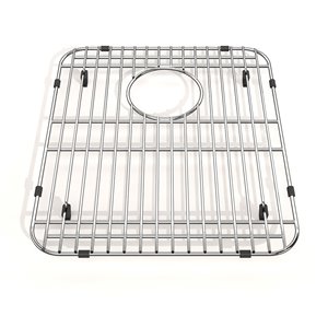 Grille de fond d'évier pour la cuisine en acier inoxydable, 13 po x 15 po x 1 po