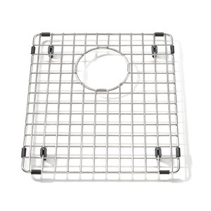 Grille de fond d'évier pour la cuisine en acier inoxydable, 11.88 po x 13.63 po x 1 po