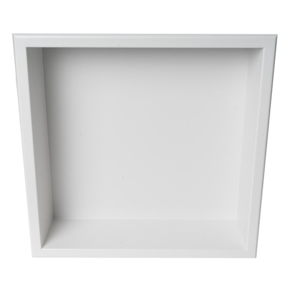 ALFI brand 16-in  x 16-in White Matte Stainless Steel Single Shelf Bath Shower Niche