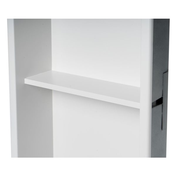 ALFI brand 12-in x 24-in White Matte Stainless Steel Double Shelf Bath Shower Niche