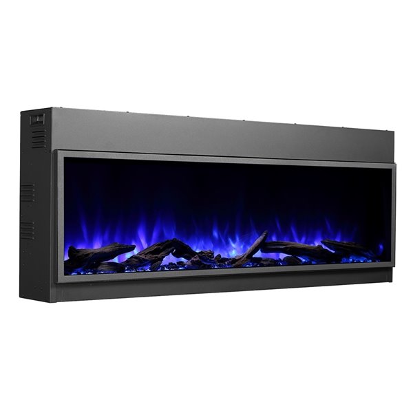 Dynasty Harmony 64-in Built-in Electric Fireplace - Black