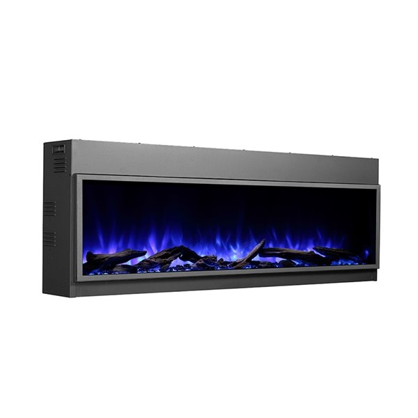 Dynasty Harmony 80-in Built-in Electric Fireplace - Black