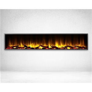 Dynasty Harmony 80-in Built-in Electric Fireplace - Black